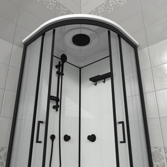 Душевая кабина Triton Прайм-Блэк-Вельвет А 90х90 низкий поддон